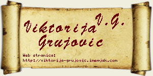 Viktorija Grujović vizit kartica